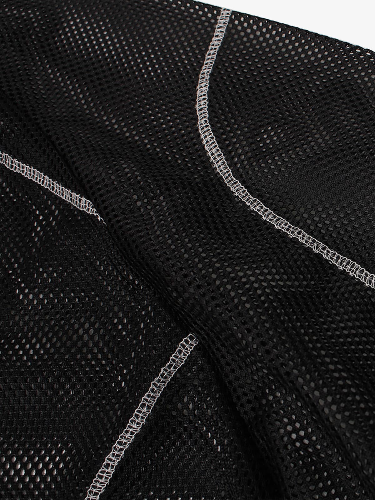 Mesh Jersey T-Shirt with Red Number 03 Print and Stitched Details?