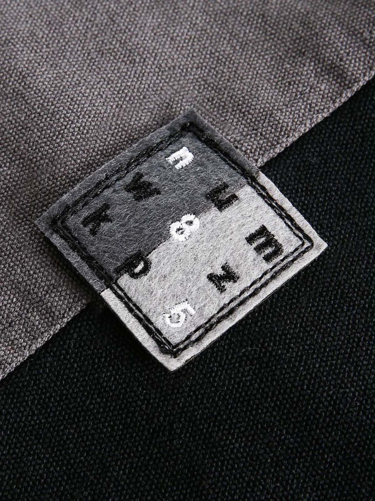 Contrast Color Spliced Graffiti Zip Up Jacket 