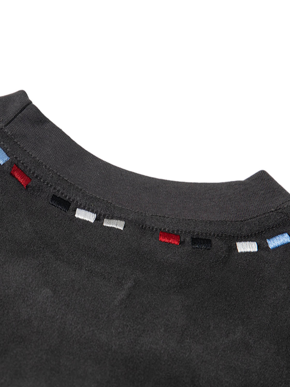 Embroidered Neckline Oversized T-Shirt 