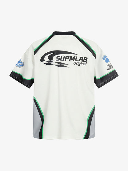 Polyester Supermade Dog Print V-Neck T-Shirt with Graphic Design for Men 