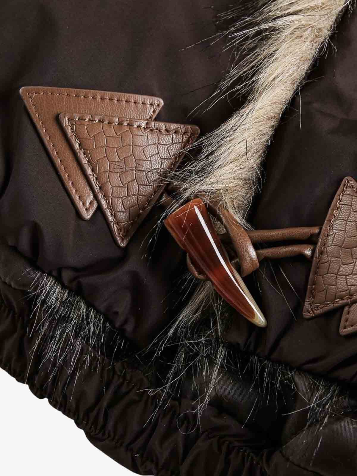 Fur Toggle Puffer Jacket