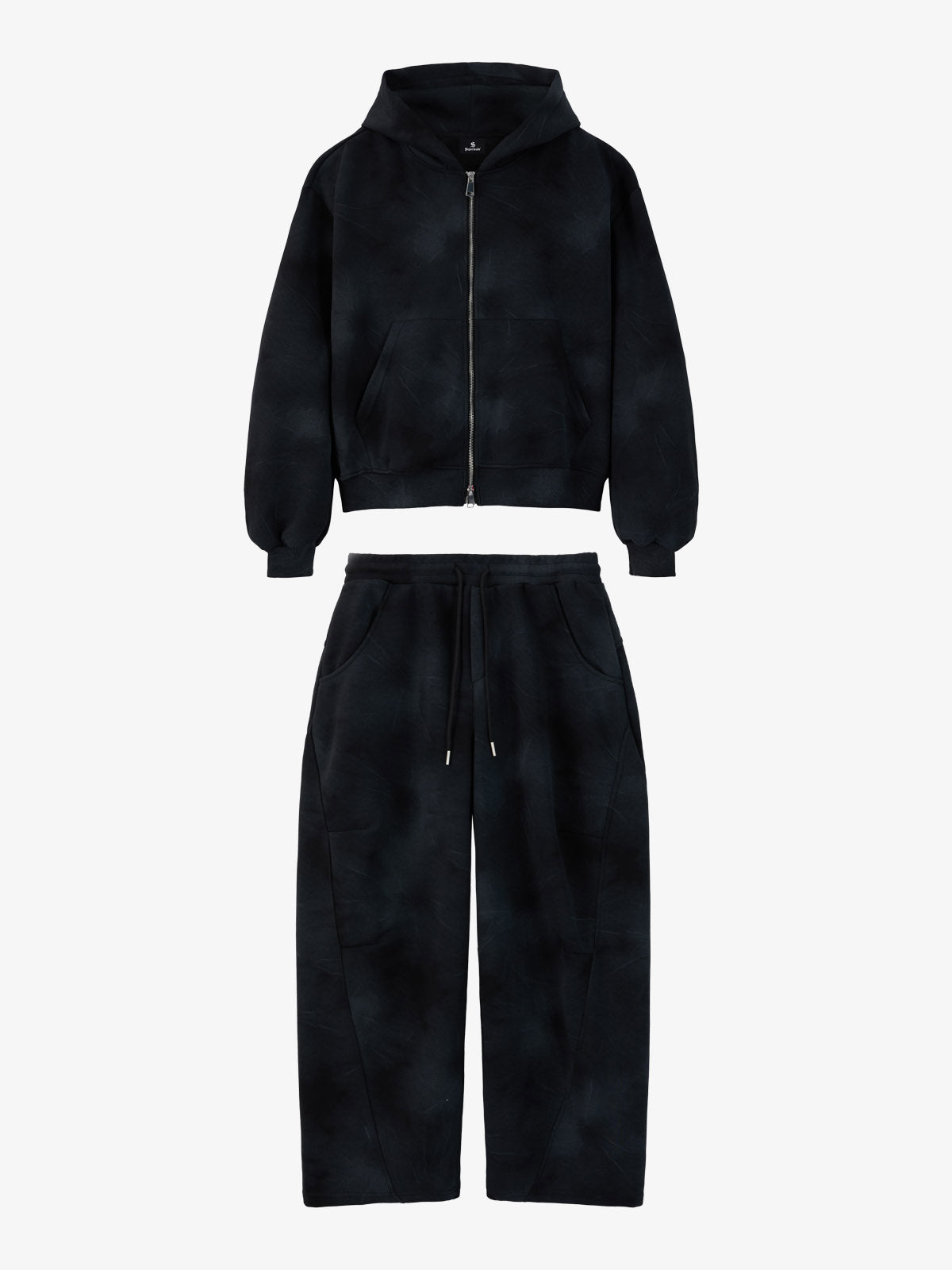 Cotton Blend Tie-Dye Hoodie & Sweatpants Set - Cozy Casual Lounge Wear for Women?