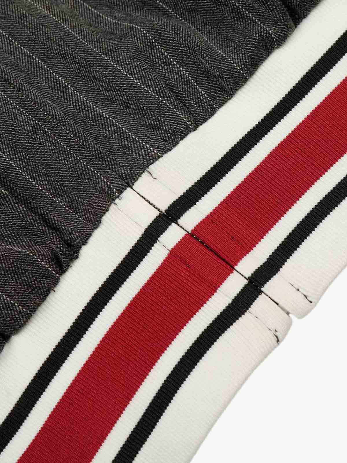 Pinstripe Vertical Embroidery Track Jacket