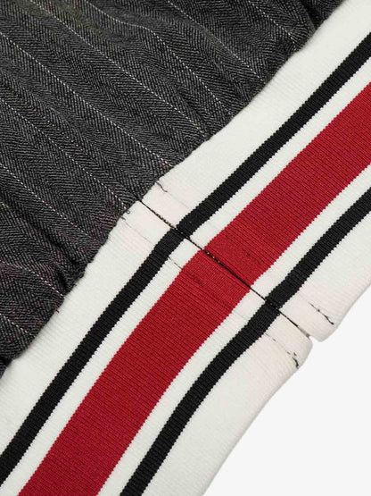 Pinstripe Vertical Embroidery Track Jacket