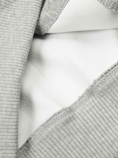 Rivet Detail Fleece Zip Up Hoodie