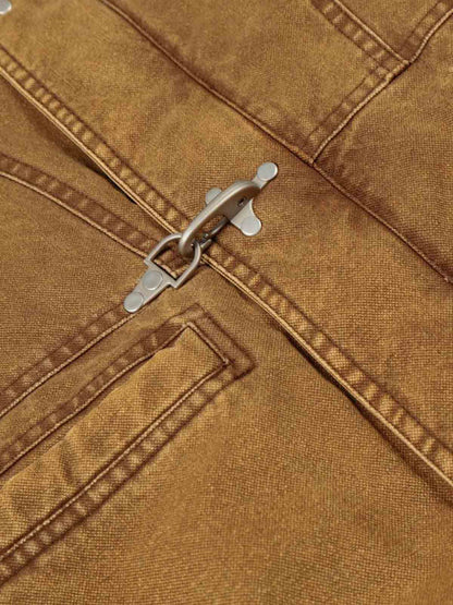 Fireman Clasp Washed Denim Knight Crest Jacket