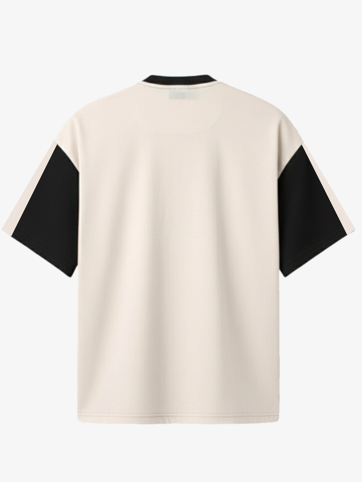 Thesupermade Horizontal Glitch Art Deconstruction Contrast Color Stitching Print T-shirt 