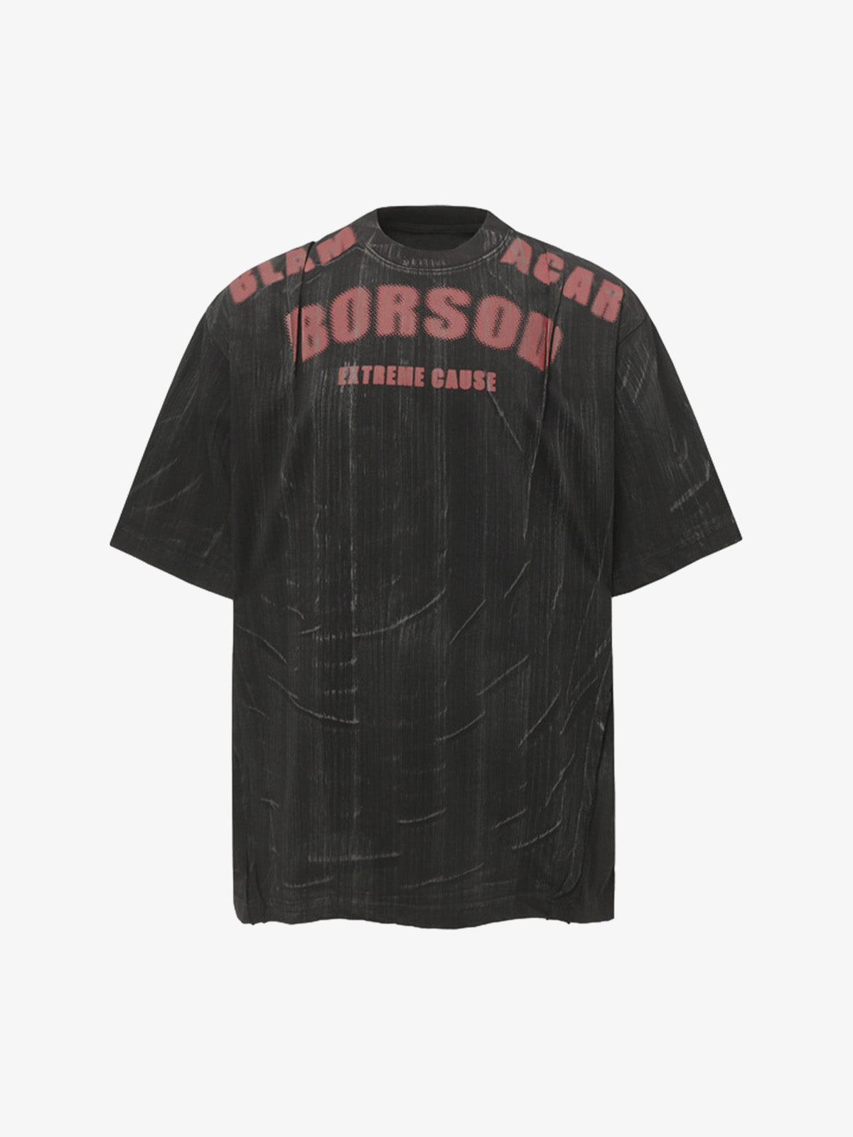 Painted Distressed Print Short-sleeved T-shirt 