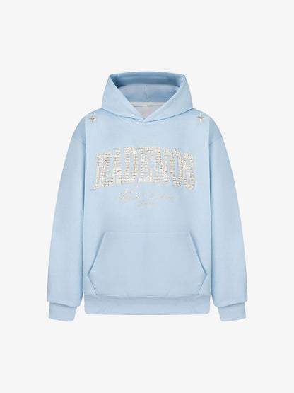 Stylish Hooded Sweatshirt with Embellished Lettering for Men and Women - Perfect for Casual Wear 