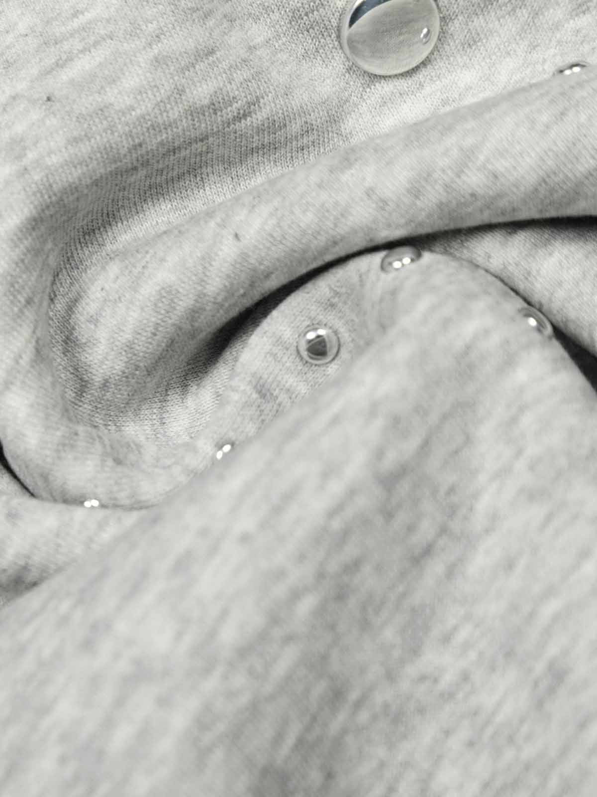 Cotton Blend Rhinestone Embellished Hoodie Jacket for Women - Zip-Up Crop Top with Pockets 