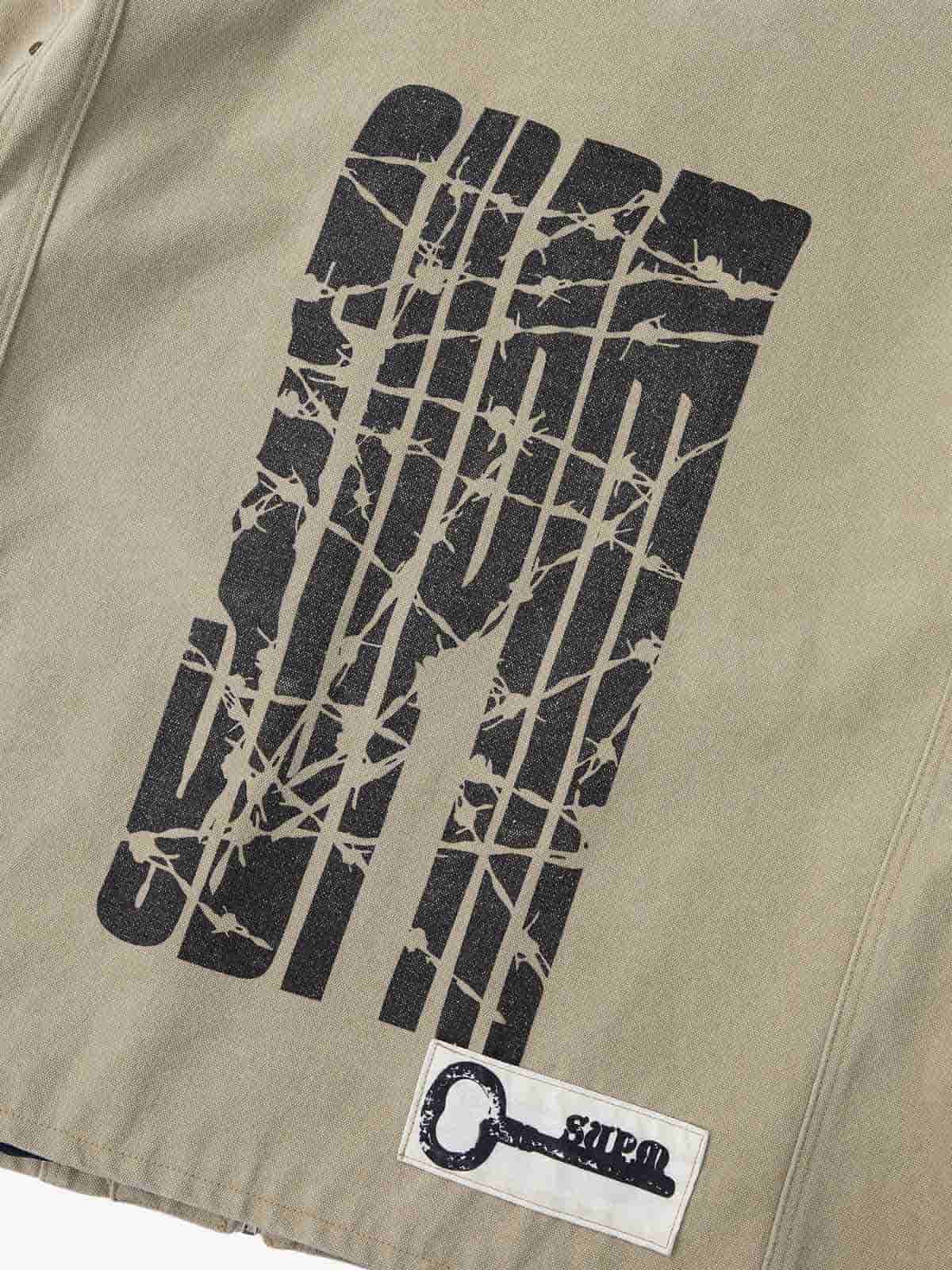 Supermade Multi-Element Appliqu¨¦ Patchwork Denim Suit?