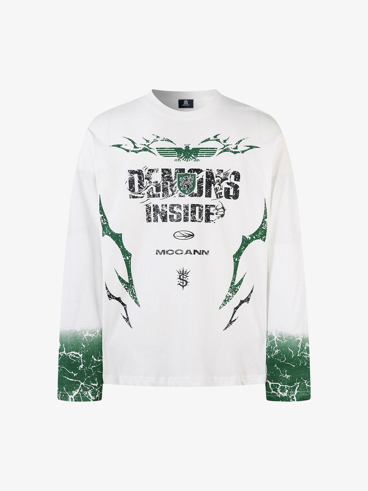 Thesupermade Street Motorcycle Style Printed Long-sleeved T-shirt 