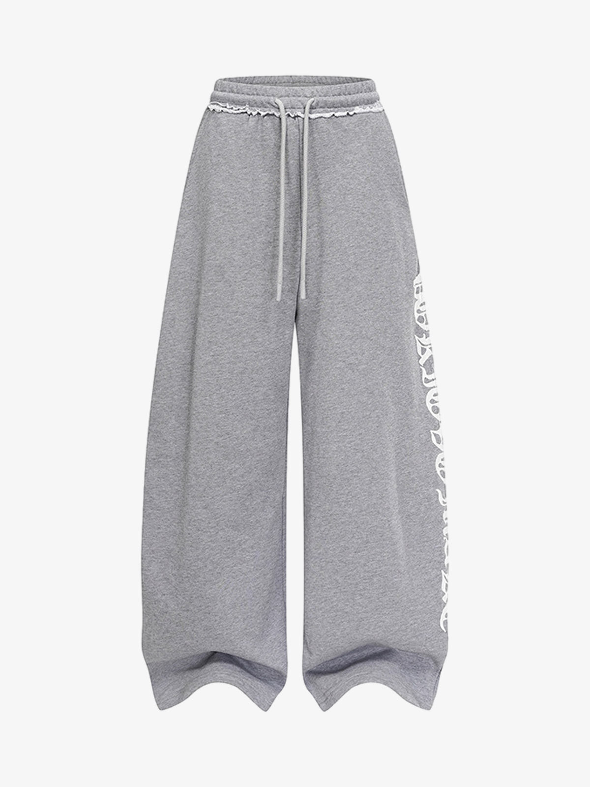 Stylish Wide-Leg Sweatpants with Unique Embroidery for Casual Wear 