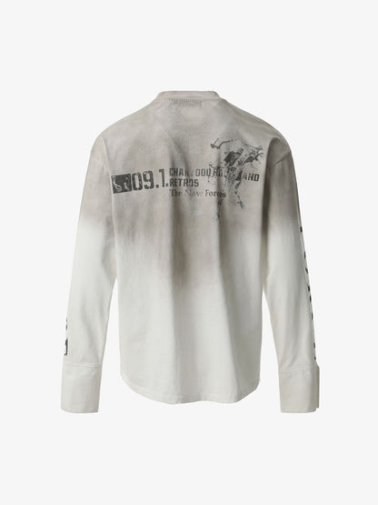 Distressed NO. 09 Long Sleeve T-Shirt 