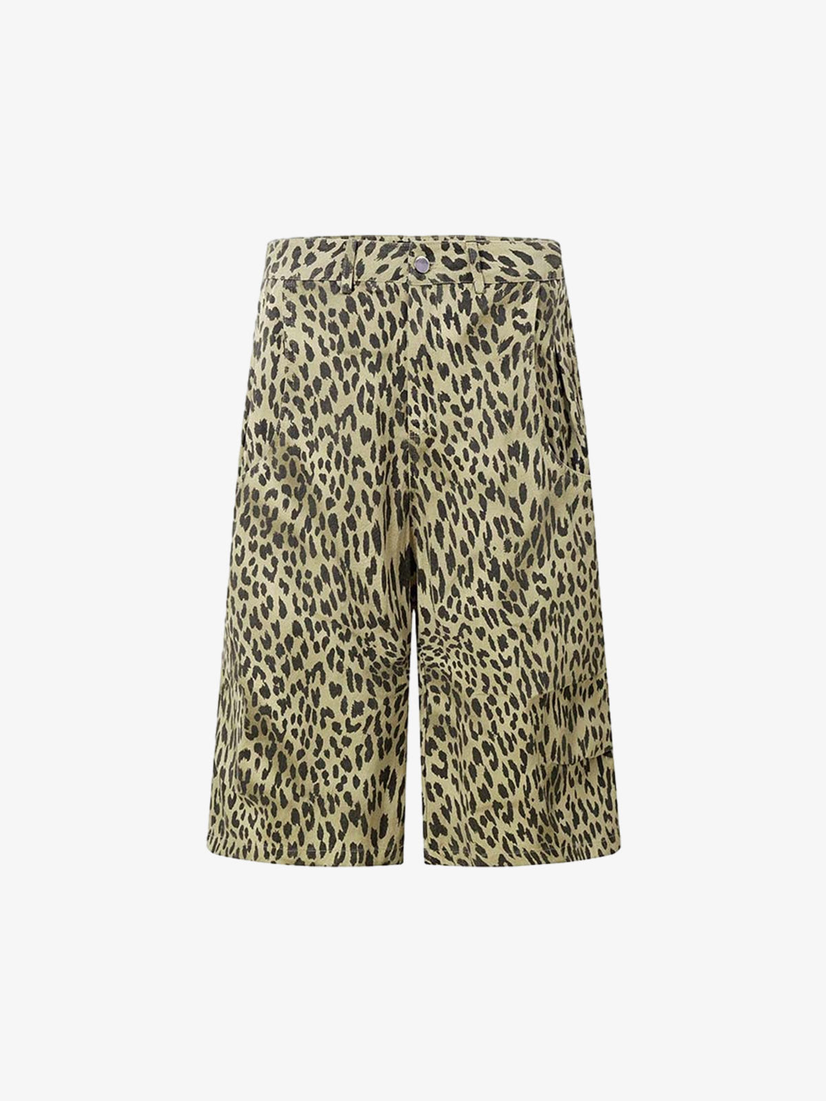 Cotton Leopard Print Bermuda Shorts for Men 