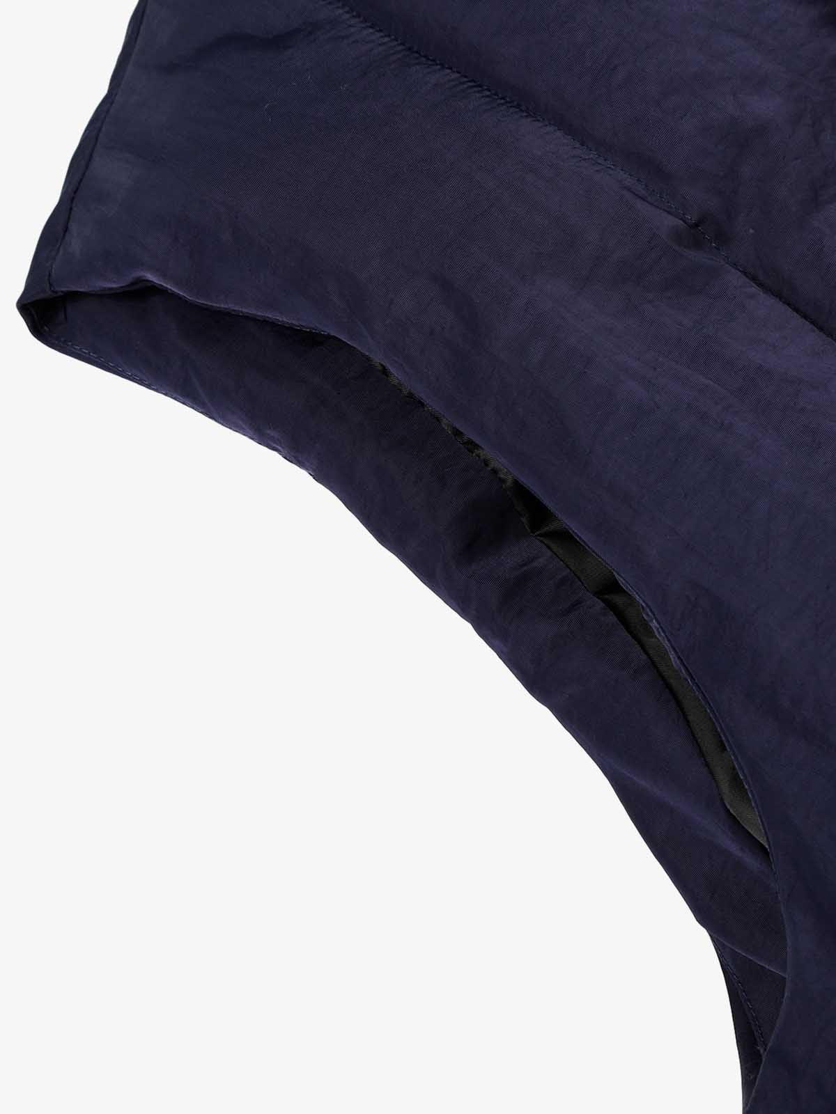 Street High-Neck Asymmetrical Placket Cotton Vest