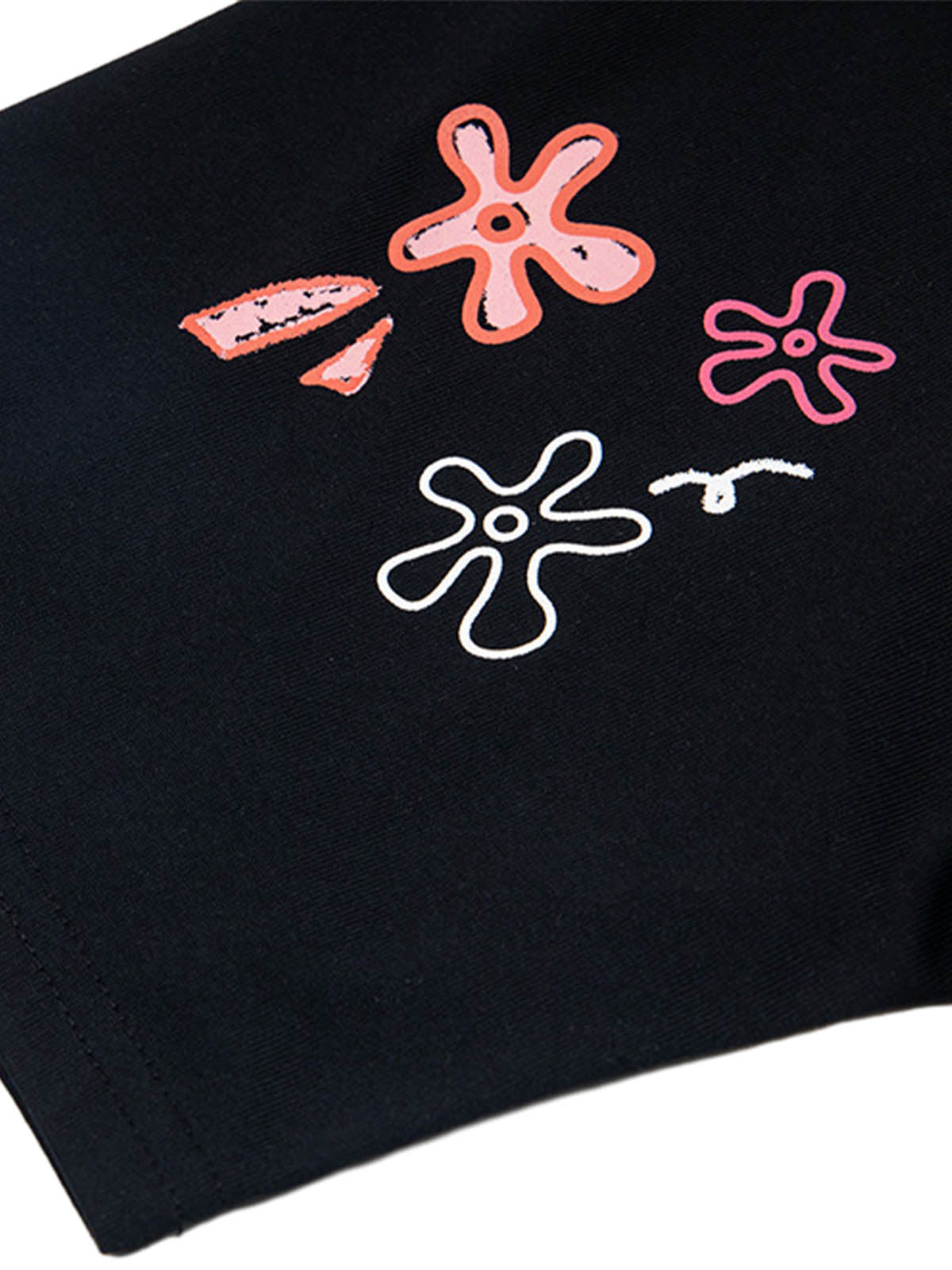 Floral Embroidered Crew Neck T-Shirt 