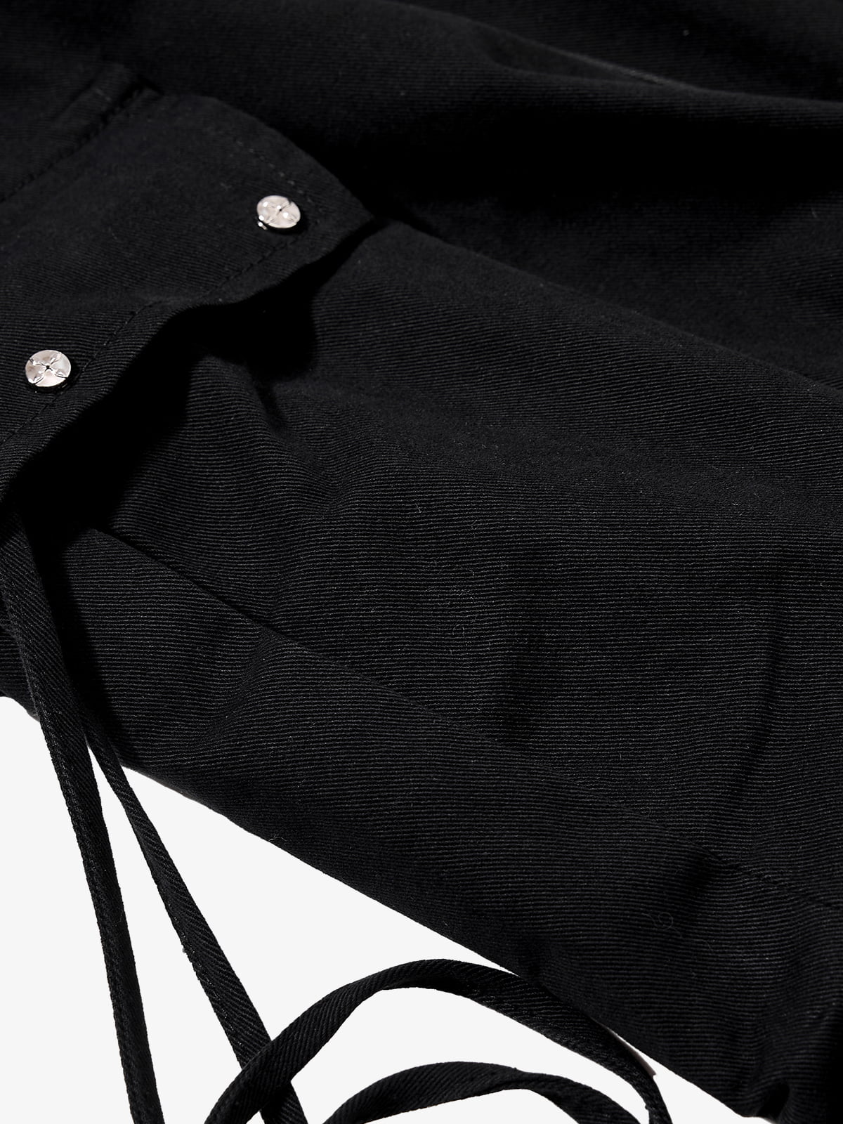 Cotton Blend Wide Leg Cargo Pants with Adjustable Drawstring and Decorative Tassels?