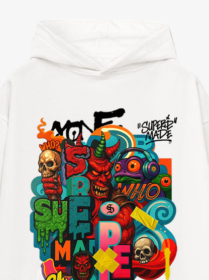 Thesupermade Devil Street Graffiti Carnival Hoodie 