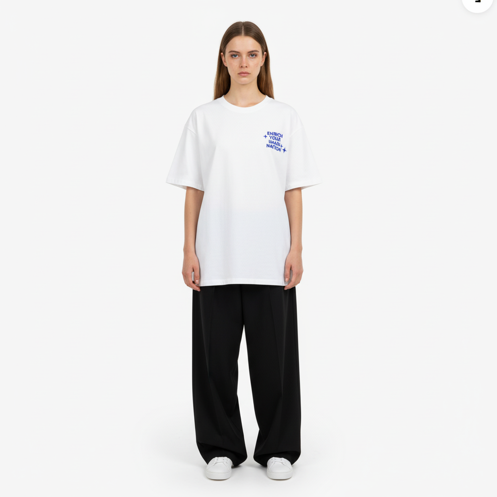 Thesupermade Letter Print Virtual T-Shirt - 2025