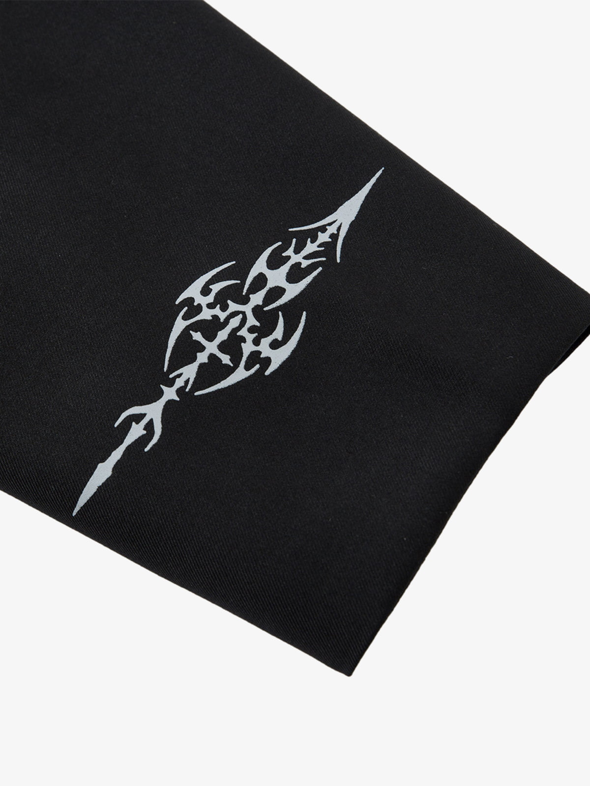 Stylish Black Jacket with Intricate White Embroidery Design 