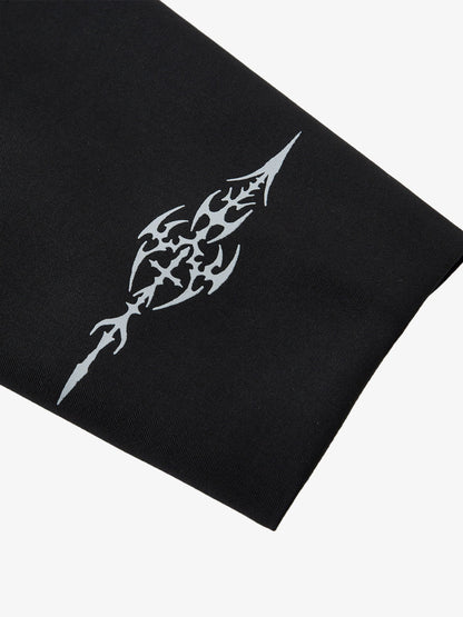 Stylish Black Jacket with Intricate White Embroidery Design 