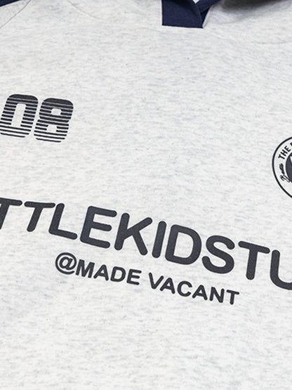 Retro Contrast Color Letter Print Hoodie 