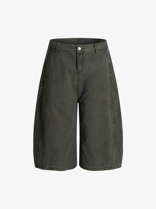 Deconstructed Casual Scimitar Denim Jorts 