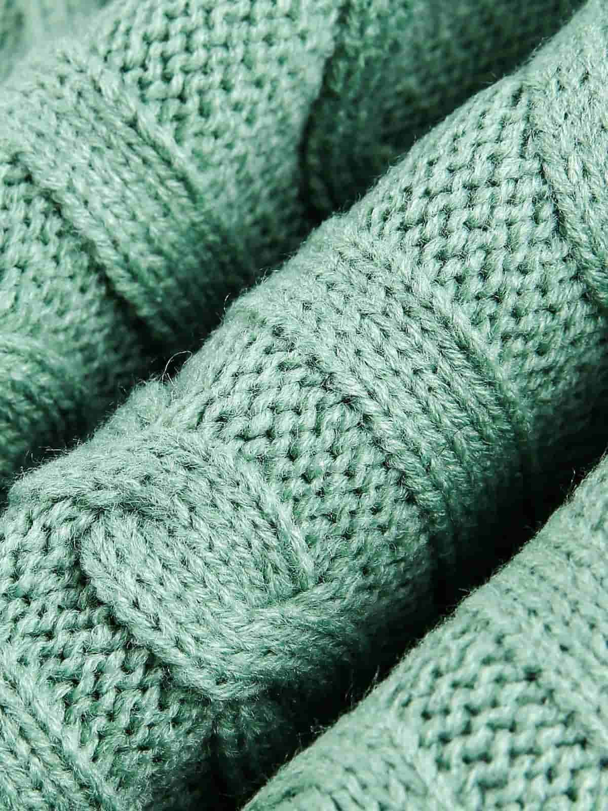 Thesupermade American Retro Contrast Color Design High Collar Knitted Sweater Cardigan 