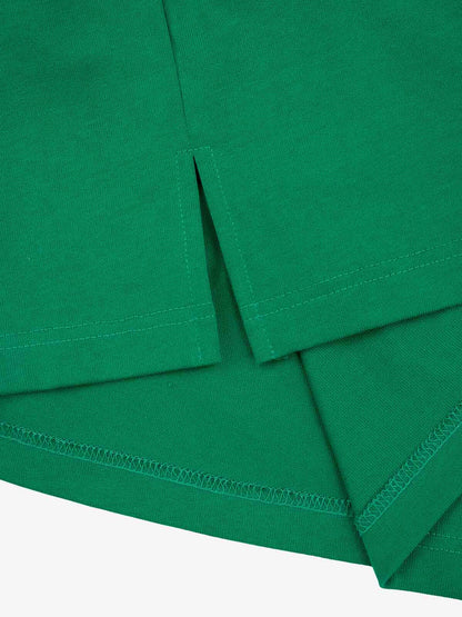 Supermade Color-Blocked Polo Collar Embroidered Print Long-Sleeved Jersey?