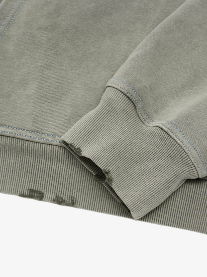 SPMD Flame Letter Graphic Cotton Hoodie 