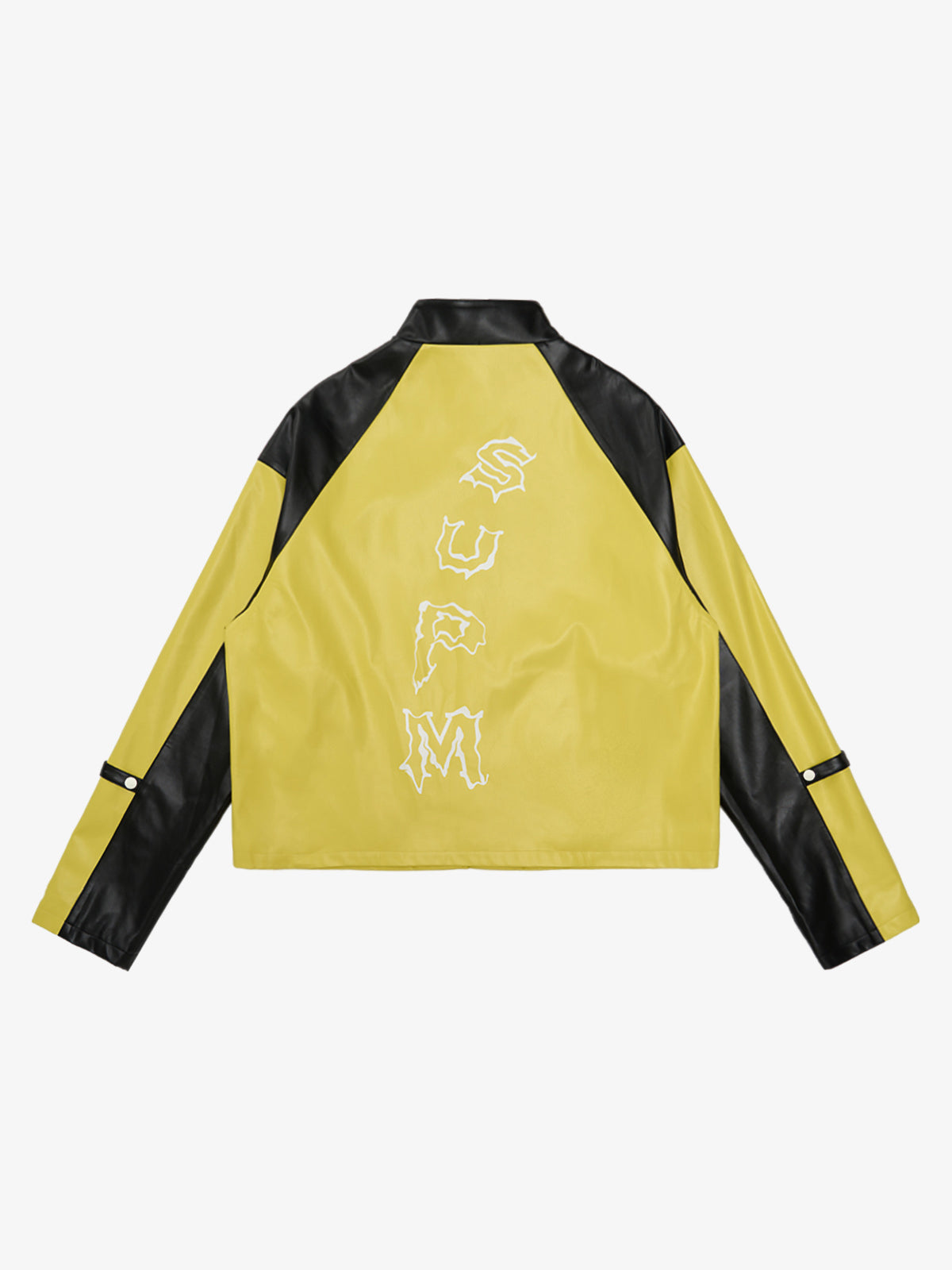 Original Contrast Color Leather Jacket 