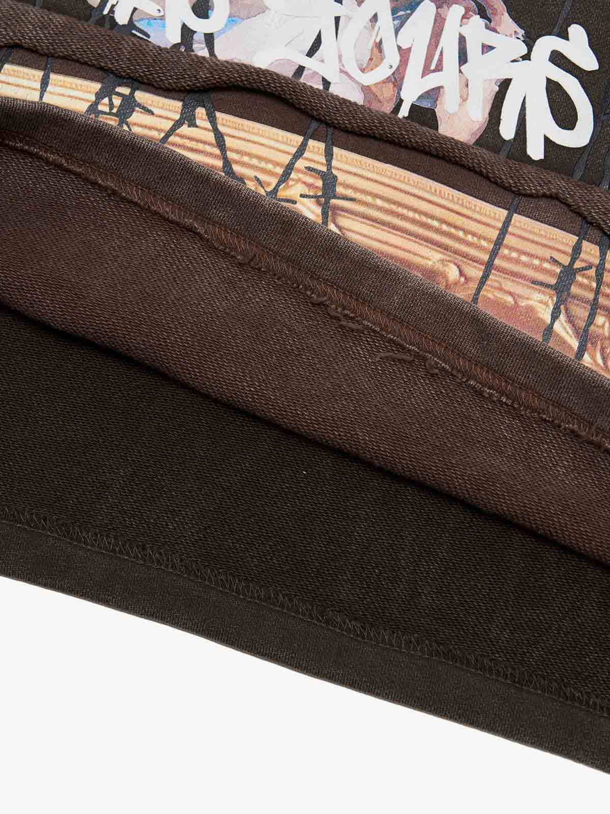 Distressed Thorn Destruction Painting Hooded Sweatshirt 