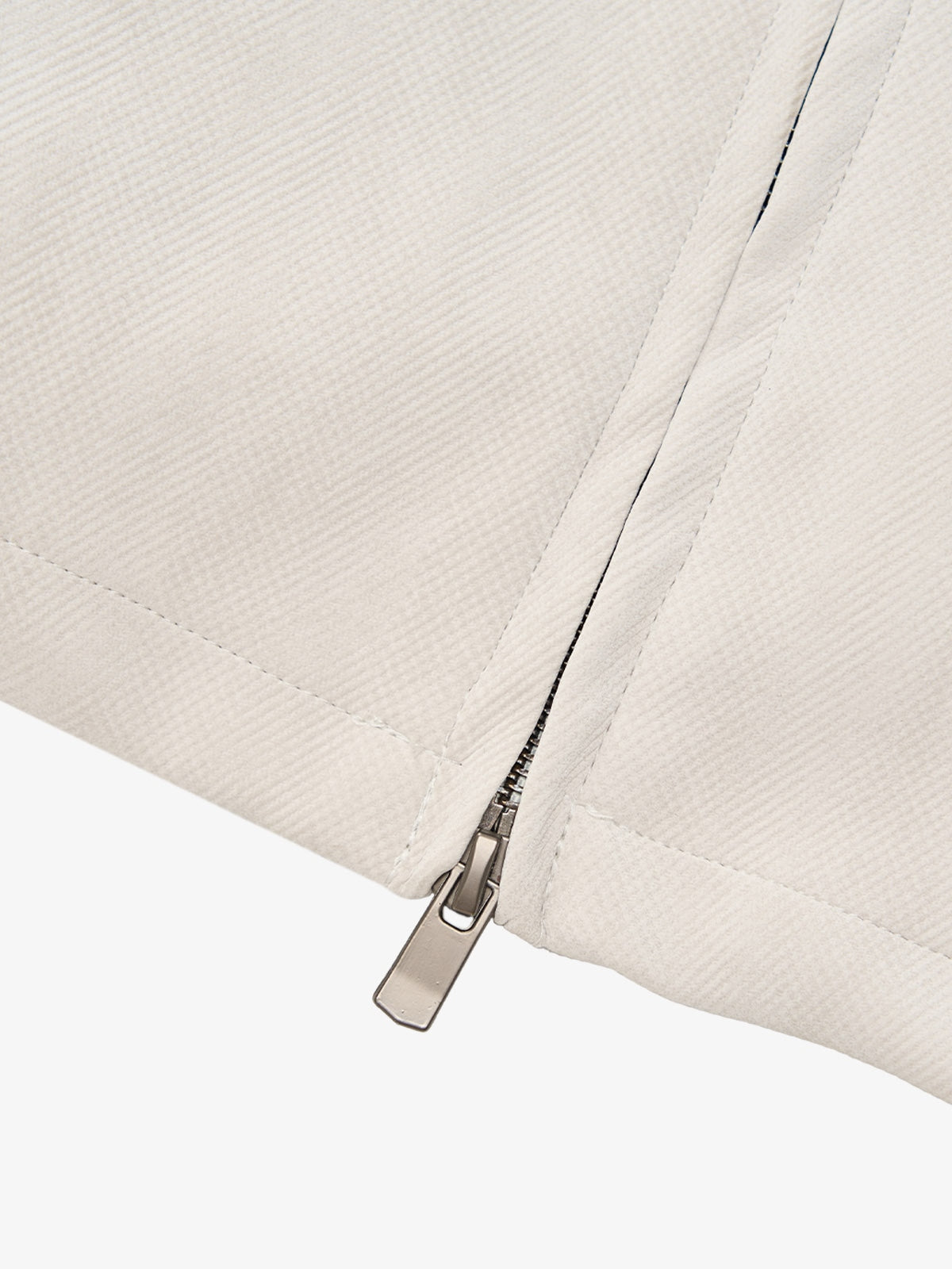 Deconstructed Split Stand Collar PU Leather Jacket 