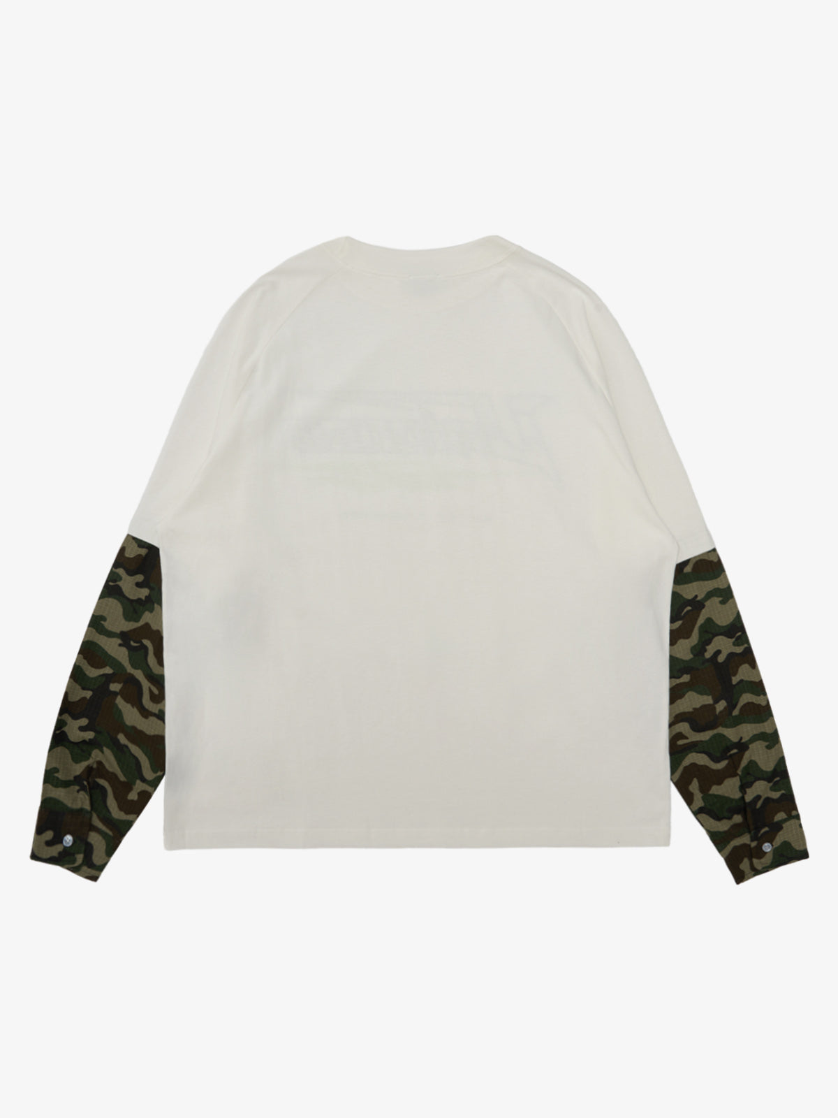 Fake Two-Piece Camouflage Patchwork Long Sleeve T-Shirt 