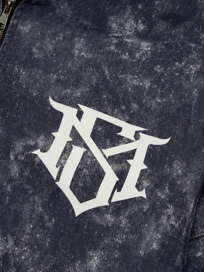 Original Oversized Denim Hoodie And Shorts Set 