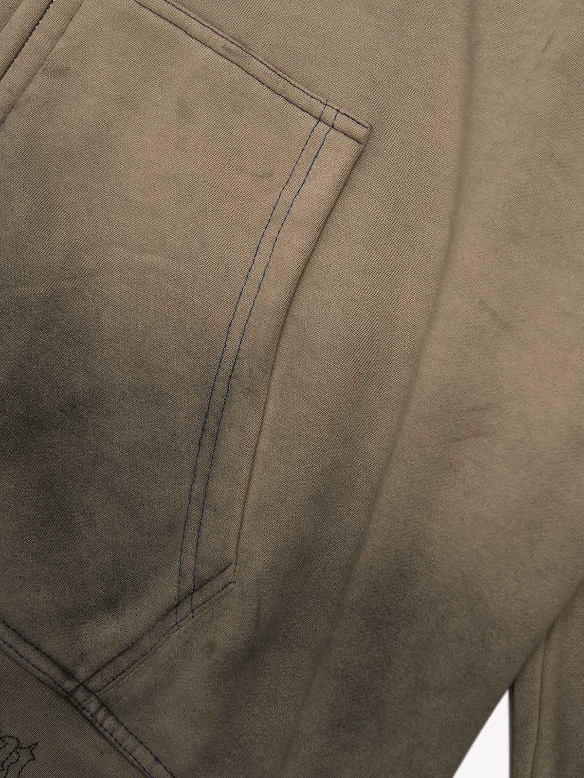 SUPERMADE Thorn Embroidery Zip Hooded Sweatshirt 