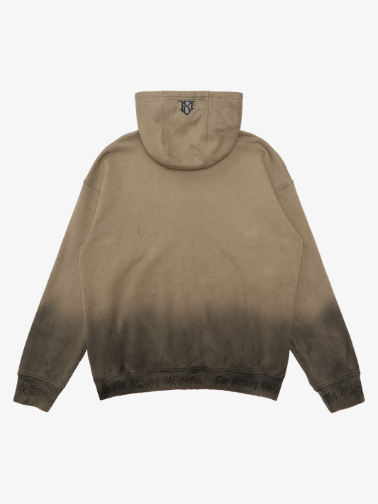 SUPERMADE Thorn Embroidery Zip Hooded Sweatshirt 