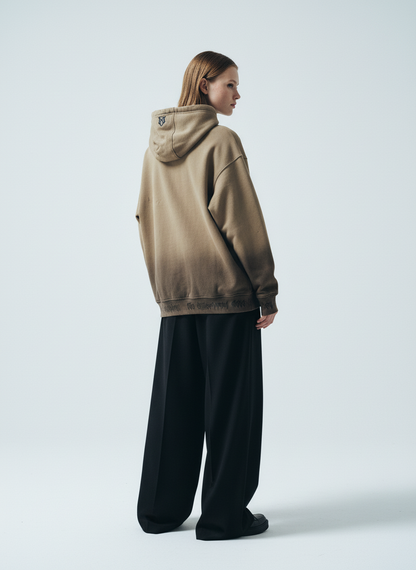 SUPERMADE Thorn Embroidery Zip Hooded Sweatshirt