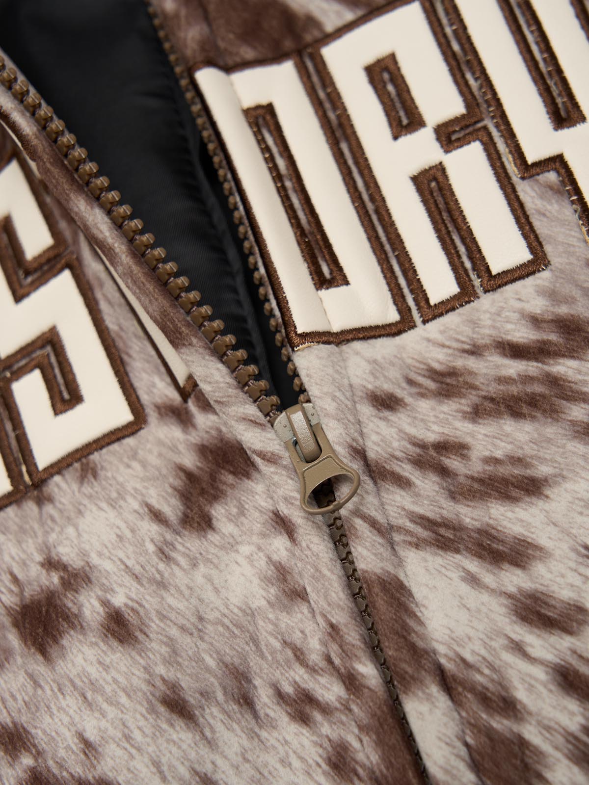 Retro Statement Snow Leopard Fleece Jacket 