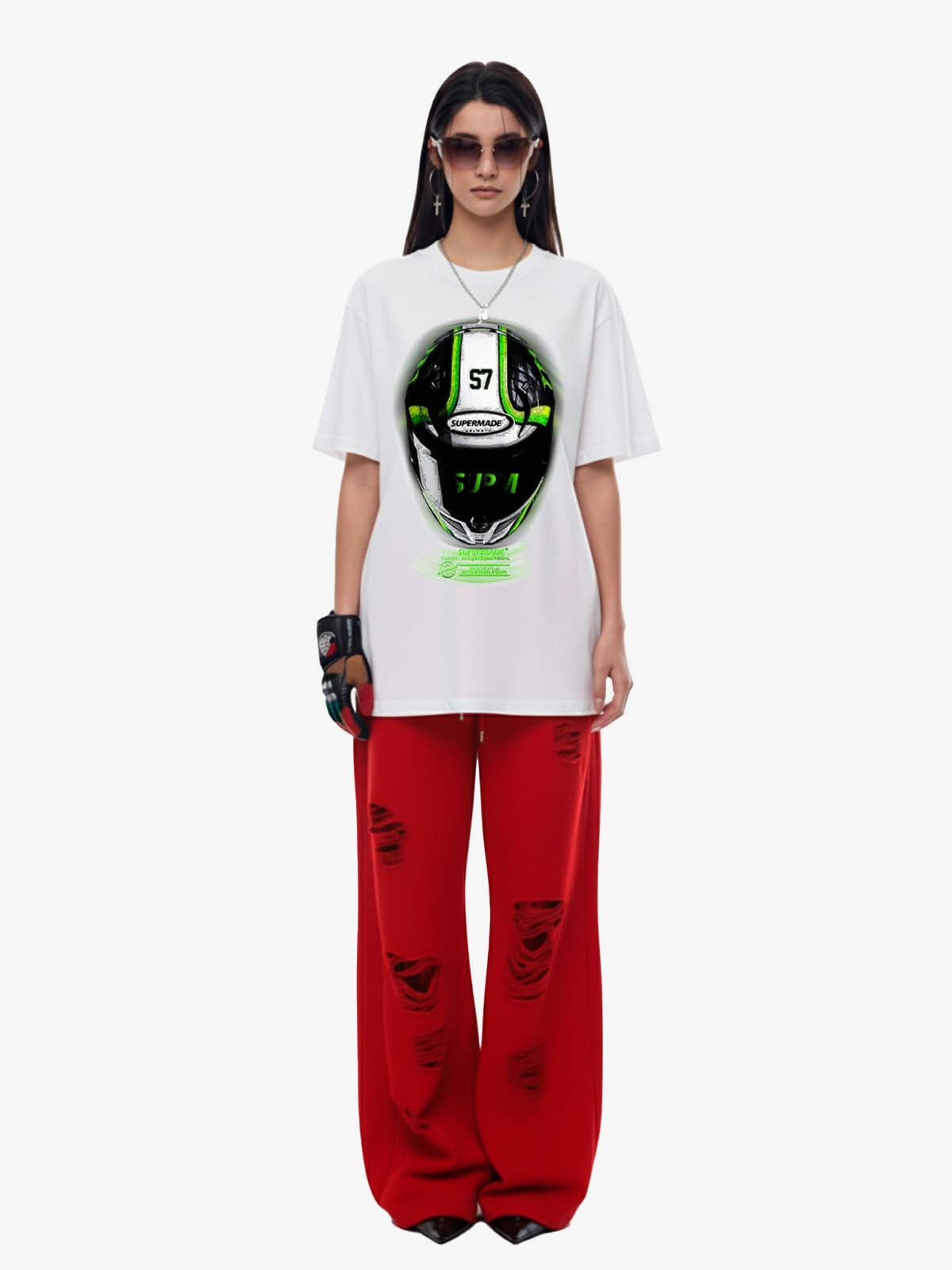 Motorcycle Helmet Graphic T-Shirt