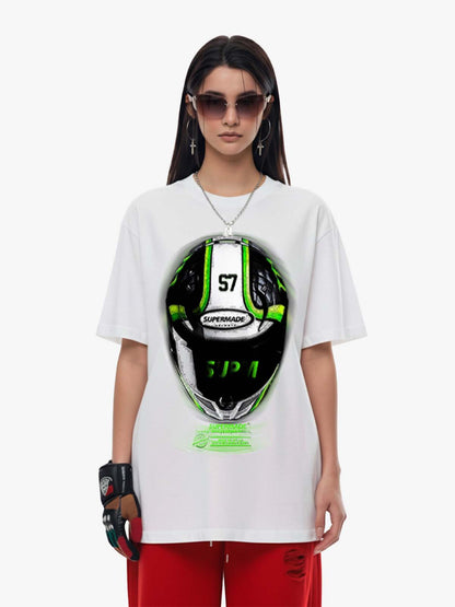 Motorcycle Helmet Graphic T-Shirt