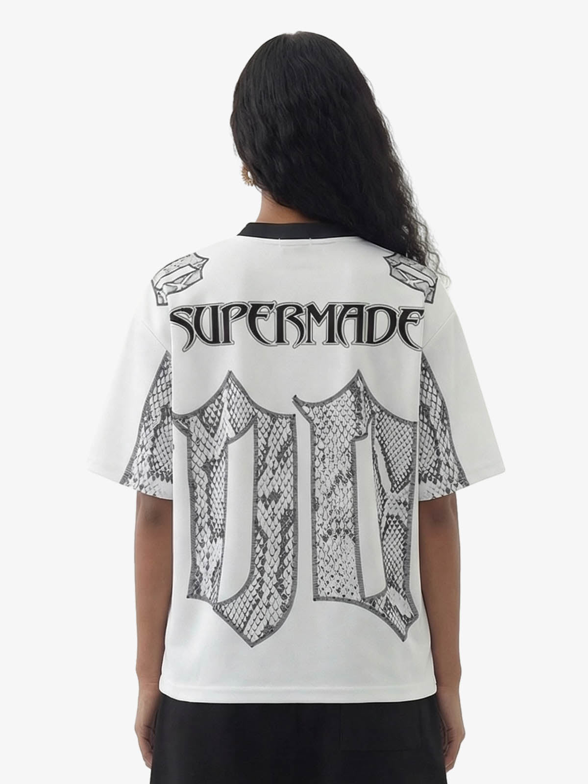 Jersey Style Snake Print T-Shirt - 2418