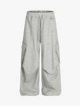 Wrinkled Detail Multi-Pocket Cargo Sweatpants