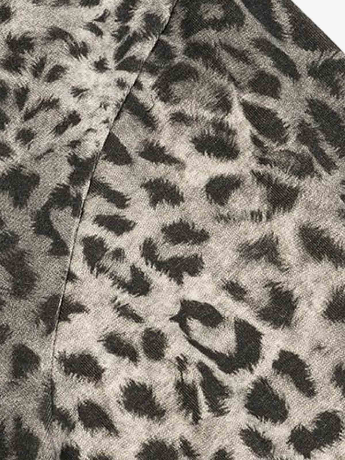 210G Cotton Leopard Print Oversized T-Shirt for Men Fashion Streetwear?