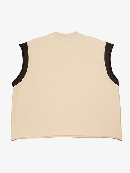 340G Cotton Sleeveless Graphic Tank Top for Men with Bold Streetwear Print and Customizable Design 