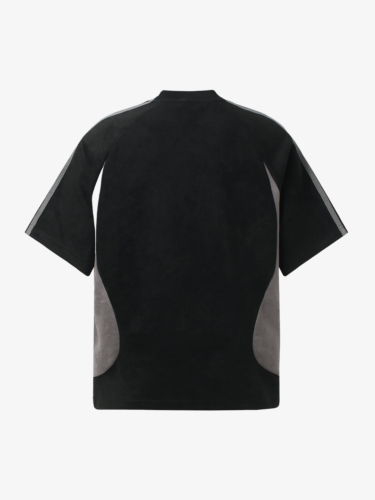 Cotton Blend Oversized Sport T-Shirt with Contrast Panels and Logo Print?