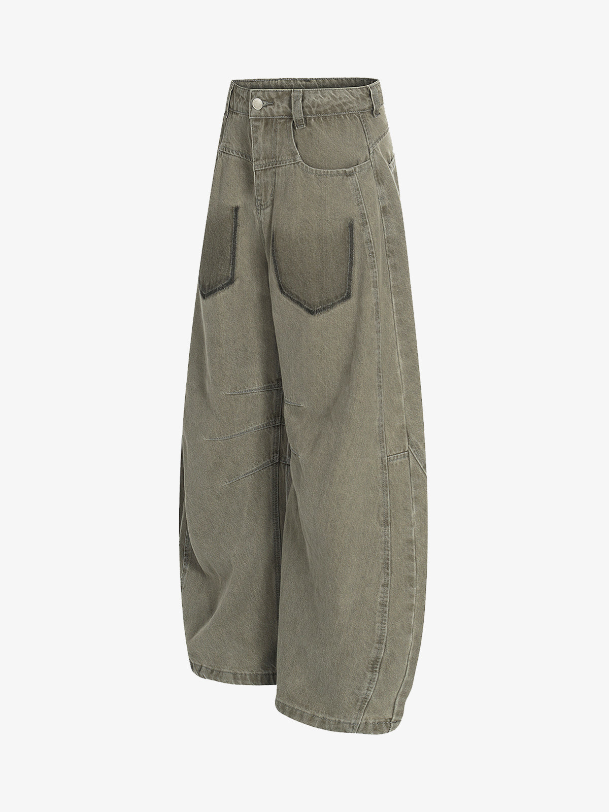 Wide-Leg Utility Trousers with Oversized Pockets - Perfect for Casual and Outdoor Adventures 