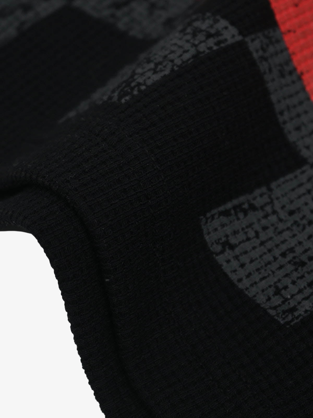 Cotton Oversized Graphic T-Shirt with Newspaper Print and Metal Eyelets?