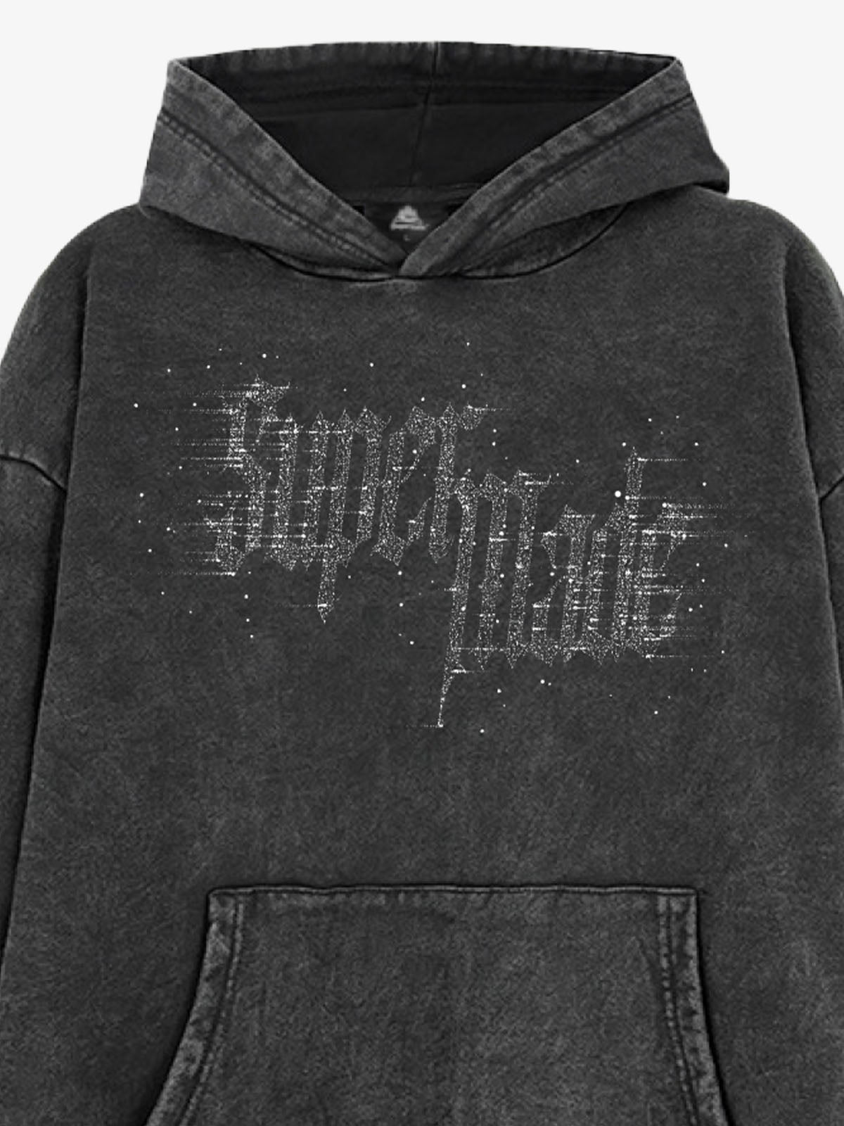 THE SUPERMADE Three-color Imitation Diamond Effect LOGO Graphic Tee with Washing pocket design Design 